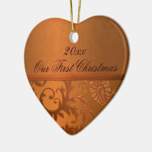 Ons eerste kerstkeepskever-Ornament Keramisch Ornament (Links)