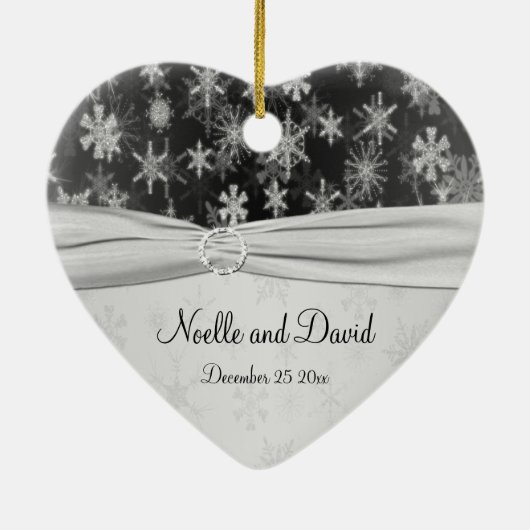 Ons eerste kerstkeepskever-Ornament Keramisch Ornament (Achterkant)