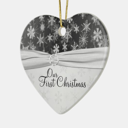 Ons eerste kerstkeepskever-Ornament Keramisch Ornament (Links)