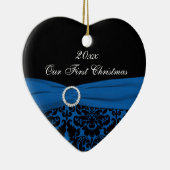 Ons eerste kerstkeepskever-Ornament Keramisch Ornament (Rechts)