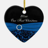 Ons eerste kerstkeepskever-Ornament Keramisch Ornament (Voorkant)