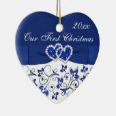 Ons eerste kerstkeepskever-Ornament Keramisch Ornament (Rechts)