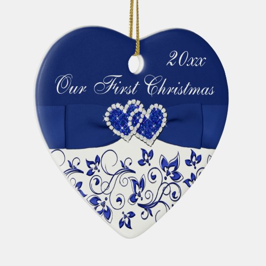 Ons eerste kerstkeepskever-Ornament Keramisch Ornament (Rechts)