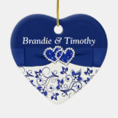 Ons eerste kerstkeepskever-Ornament Keramisch Ornament (Achterkant)