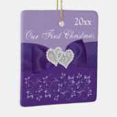 Ons eerste kerstkeepskever-Ornament Keramisch Ornament (Rechts)