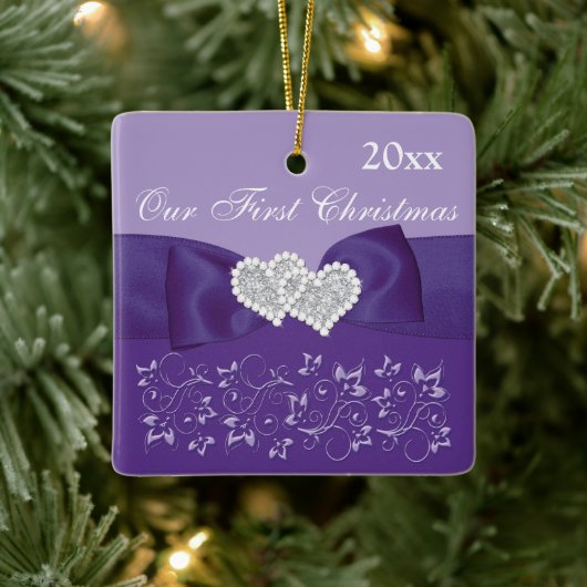 Ons eerste kerstkeepskever-Ornament Keramisch Ornament (Boom)
