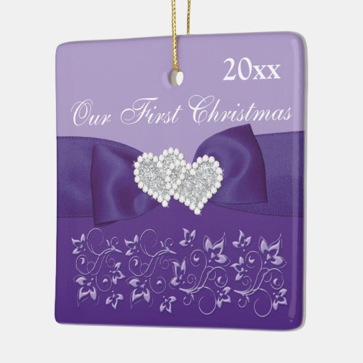 Ons eerste kerstkeepskever-Ornament Keramisch Ornament (Links)