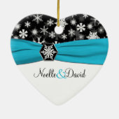 Ons eerste kerstkeepskever-Ornament Keramisch Ornament (Achterkant)