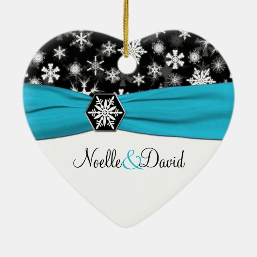 Ons eerste kerstkeepskever-Ornament Keramisch Ornament (Achterkant)