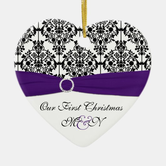 Ons eerste kerstkeepskever-Ornament Keramisch Ornament (Voorkant)