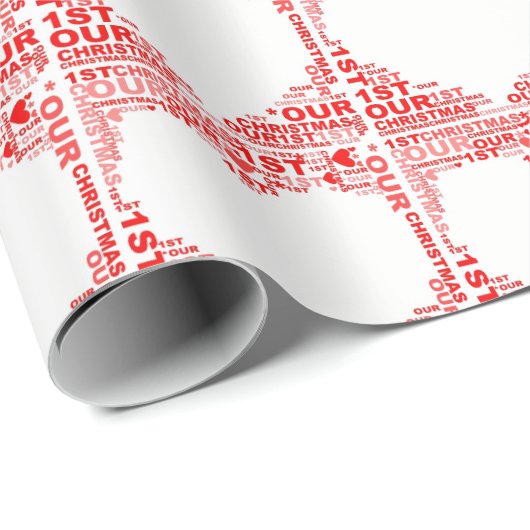 Ons eerste kerstkerstpapier met kerstcadeautjes cadeaupapier (Rol Hoek)