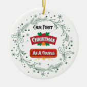 Ons Eerste Kerstmis als Koppel Ornament (Voorkant)