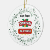 Ons Eerste Kerstmis als Koppel Ornament (Links)