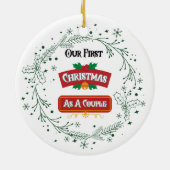 Ons Eerste Kerstmis als Koppel Ornament (Achterkant)