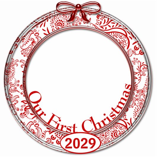 Ons Eerste Kerstmis Ornament 2009 Fotobeeldje Ornament (Voorkant)