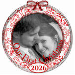 Ons Eerste Kerstmis Ornament 2009 Fotobeeldje Ornament<br><div class="desc">Bekijk meer kerstDesign van Sandra Bekijk meer kerstDesign van Sandra</div>