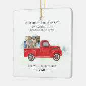 Ons eerste kerstnieuwe startpunt voor de Feestdage Keramisch Ornament (Links)