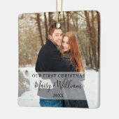 Ons eerste kerstparse script noemt foto's keramisch ornament (Links)