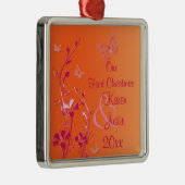 Ons eerste kerstpremium-Ornament Metalen Ornament (Rechts)