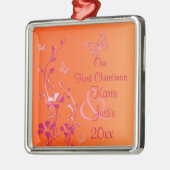 Ons eerste kerstpremium-Ornament Metalen Ornament (Links)