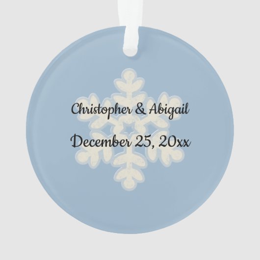 Ons eerste kerstsneeuwpaar Ornament (achterkant)