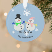 Ons eerste kerstsneeuwpaar Ornament