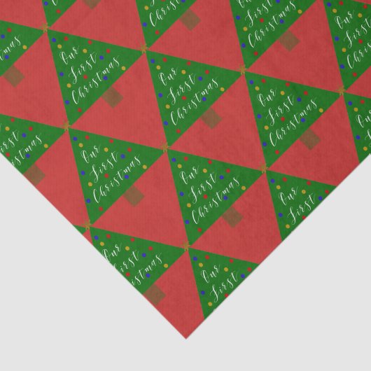 Ons eerste kersttweefselpapier tissuepapier (Detail)