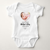 Ons eerste Moederdag fotopak Baby Bodysuit (Voorkant)