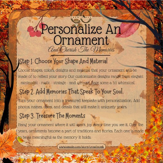 Ons eerste najaar samen: naam en datum Herfst kran Keramisch Ornament