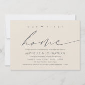 Ons eerste nieuwe huis, housewarming party kaart (Voorkant)