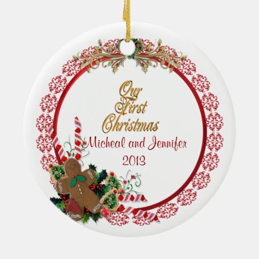 Ons eerste ornament met kerstmis (Achterkant)