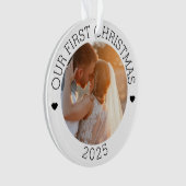 Ons eerste Ornament voor aangepaste kerstfoto's (voorkant)