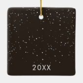 Ons eerste paar Passen getrouwd Keramisch Ornament (Achterkant)