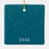 Ons eerste paar Passen getrouwd Keramisch Ornament (Achterkant)