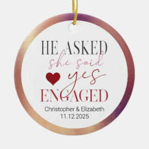 Ons eerste Roos Gold Kerstmis Keramisch Ornament