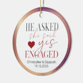 Ons eerste Roos Gold Kerstmis Keramisch Ornament (Links)