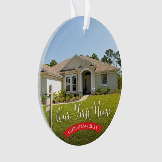 Ons eerste startpunt met foto's en kerst ornament (voorkant)