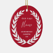 Ons eerste startpunt | Rode en witte verwarming Keramisch Ornament (Rechts)