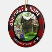 Ons eerste startpunt (uw foto) Twee foto's met twe Keramisch Ornament (Links)