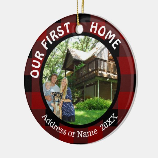 Ons eerste startpunt (uw foto) Twee foto's met twe Keramisch Ornament (Links)