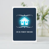 ons eerste thuis (mod home) kaart (Staand voorkant)