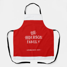 Ons Eerste Thuis Welkom Typografie Rood Wit Schort