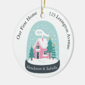 Ons eerste thuis Wereldbol Keramisch Ornament (Links)