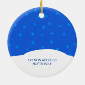 Ons eerste thuisbrood huis Elegant Blue Keramisch Ornament (Achterkant)