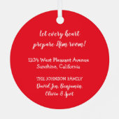 Ons eerste thuisjaar op maat metalen ornament (Achterkant)