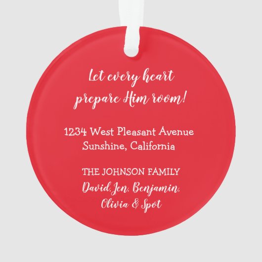 Ons eerste thuisjaar op maat ornament (achterkant)