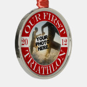 Ons eerste triatlon metalen ornament (Rechts)