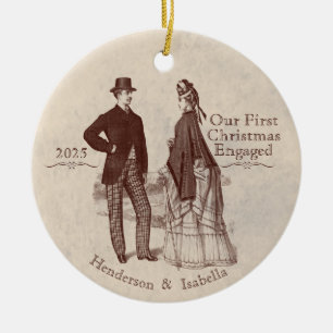Ons eerste verloofde  echtpaar keramisch ornament