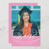 ONS ELEGANTE SCRIPT AFSTUDEERDER | UITNODIGING VOO (Voorkant / Achterkant)