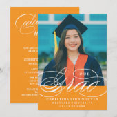 ONS ELEGANTE SCRIPT AFSTUDEERDER | UITNODIGING VOO (Voorkant / Achterkant)